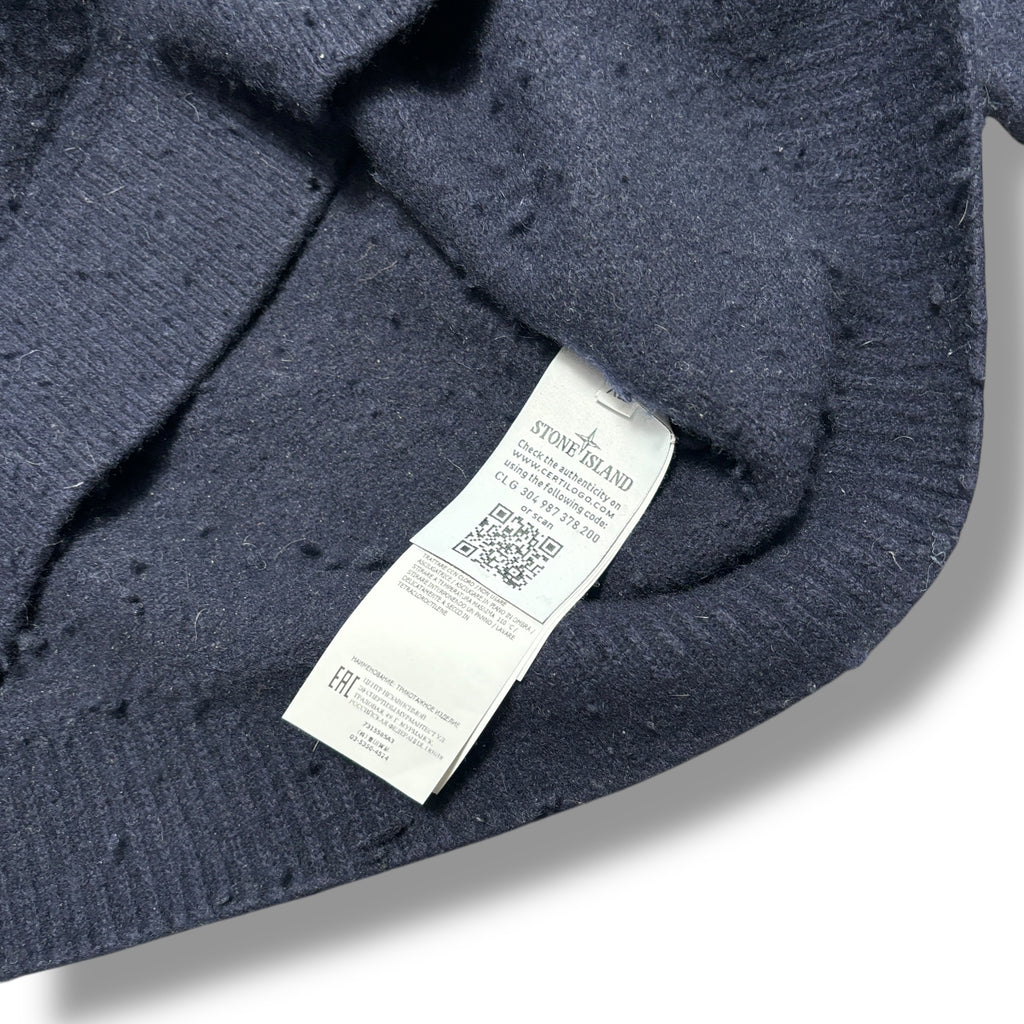Navy Stone Island Wool Jumper (S)