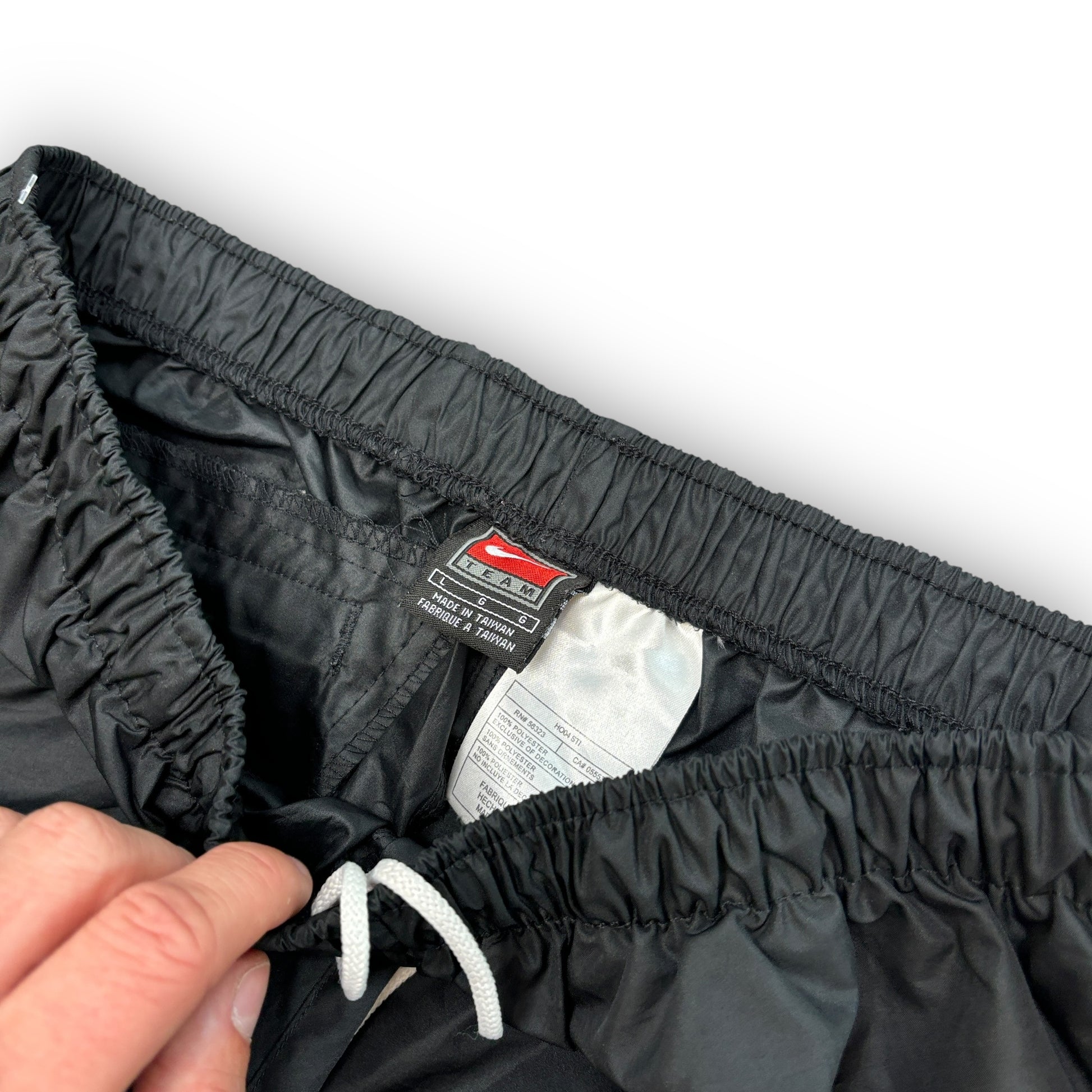 00s Black Nike Track Pants (L)
