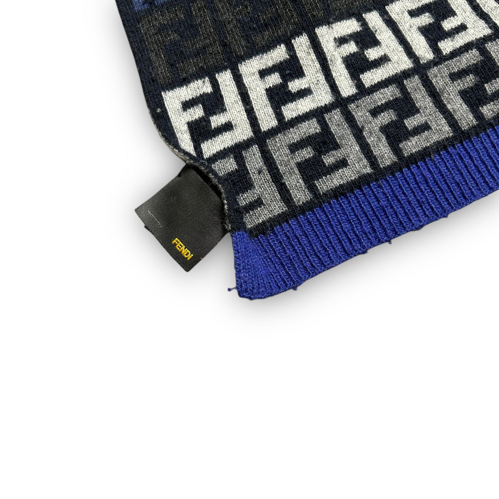 Navy Fendi Monogram Scarf