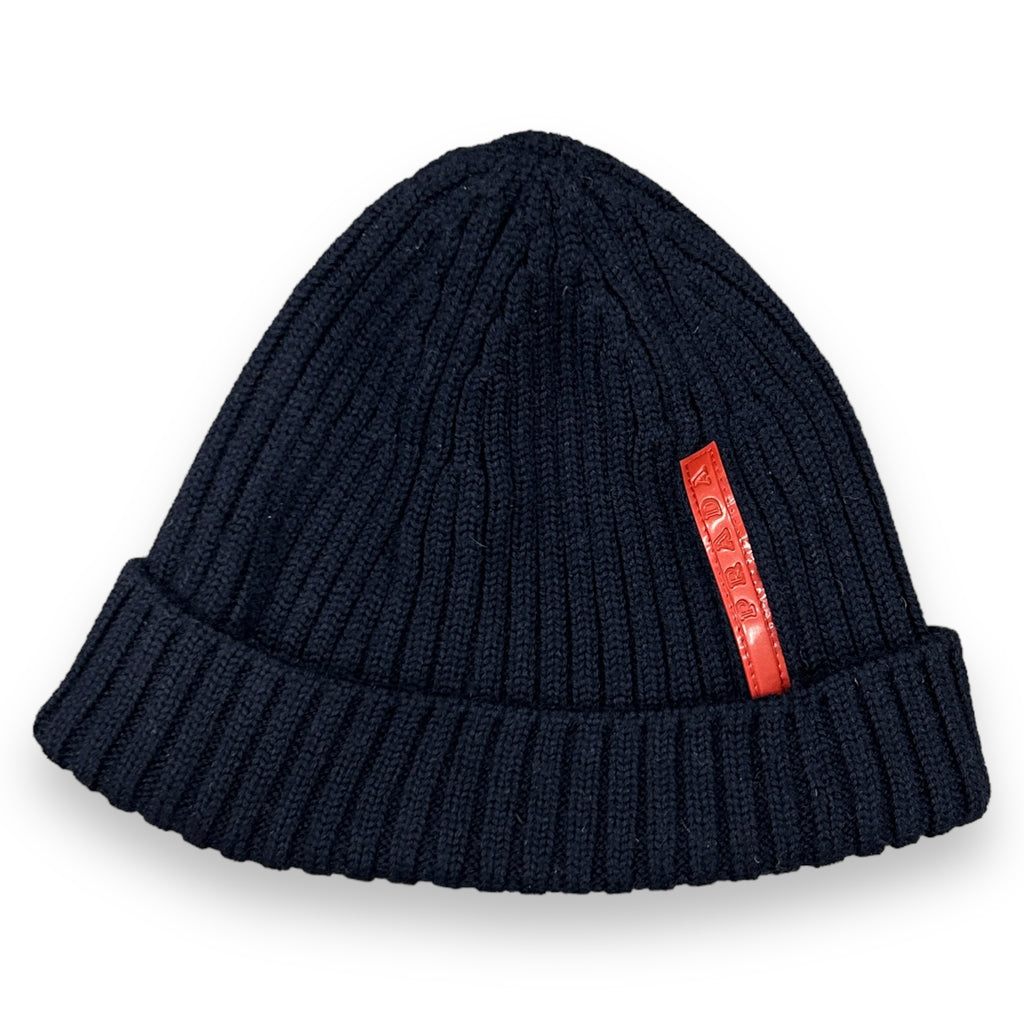 00s Navy Prada Beanie