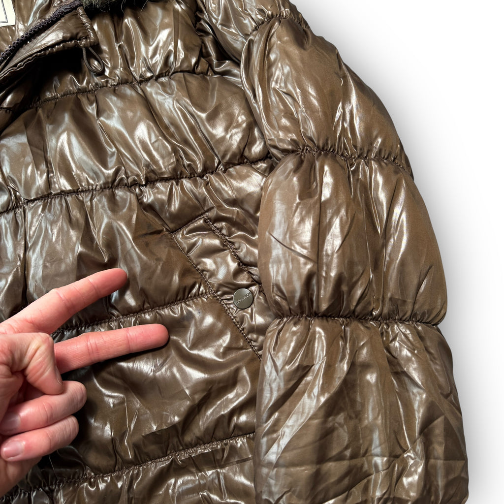 Brown Japanese Fur Puffer Coat (L)