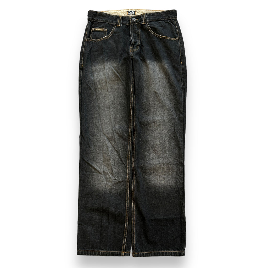 Dolce and Gabbana Embroidered Baggy Jeans (31")