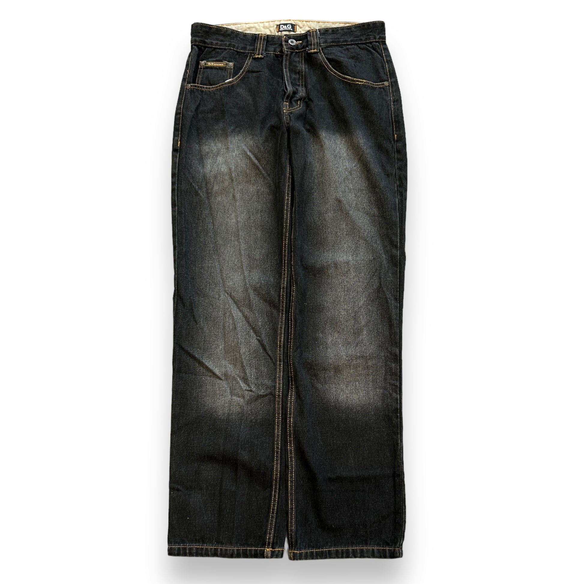 Dolce and Gabbana Embroidered Baggy Jeans (31")