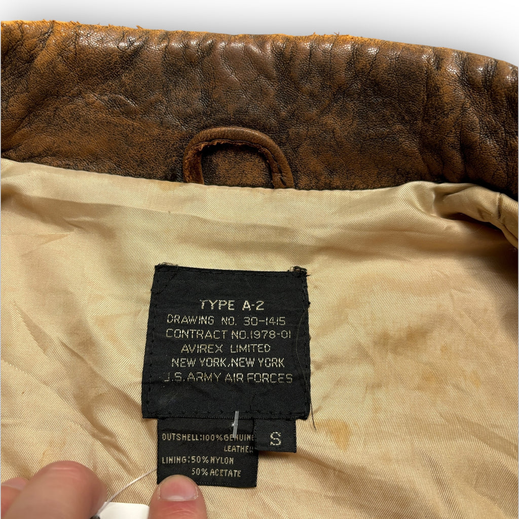 1988 Avirex 'Lucky Strike' Leather Jacket (S)