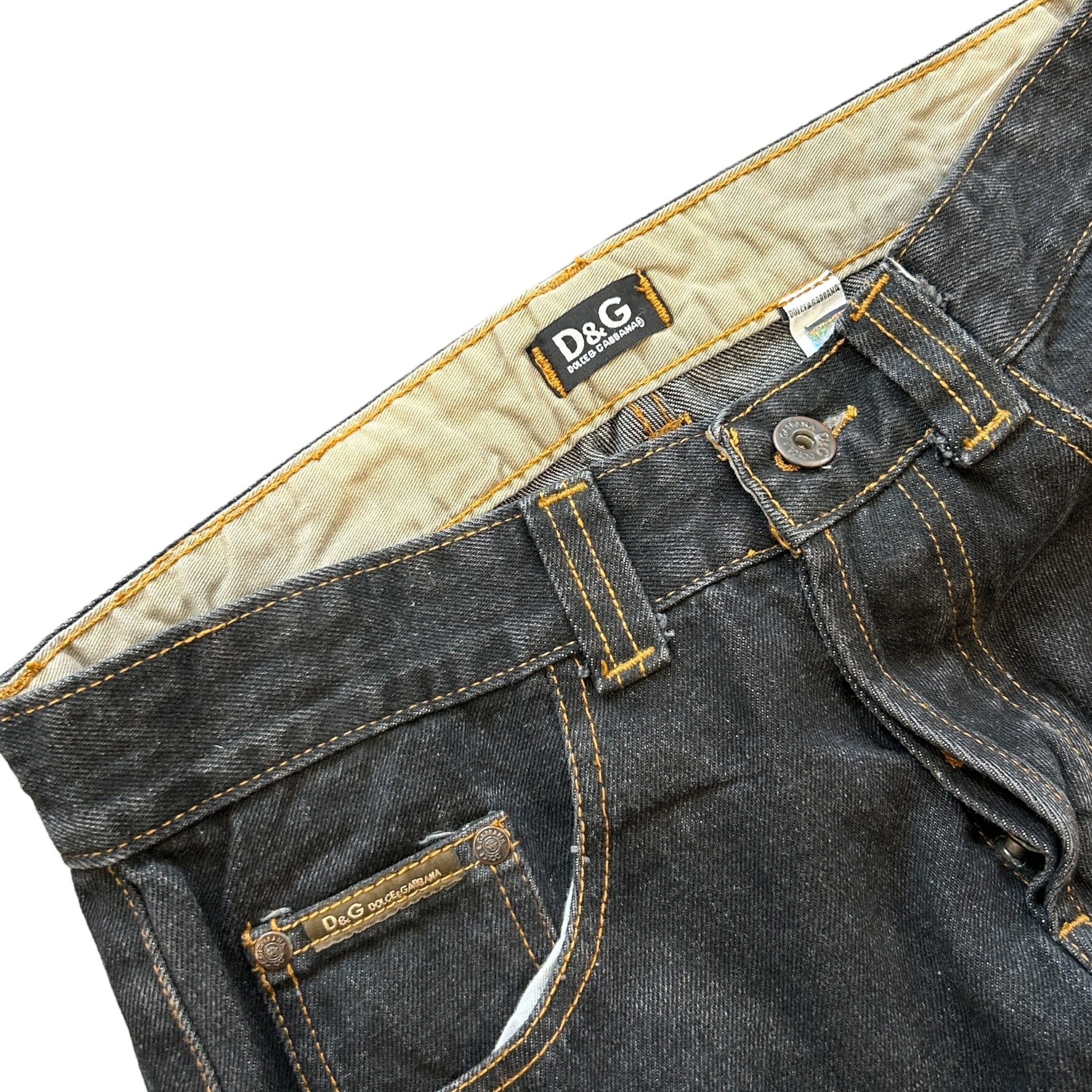 Dolce and Gabbana Embroidered Baggy Jeans (31")