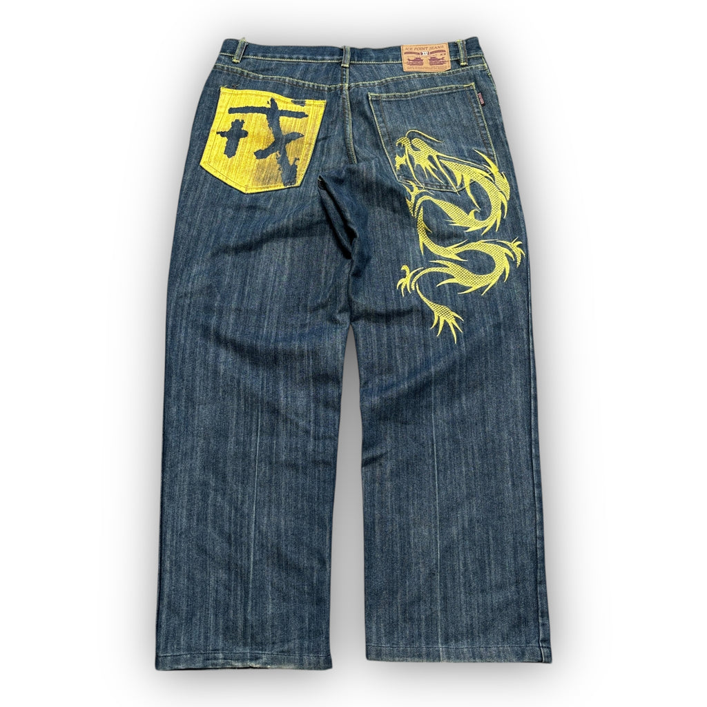 Vintage Icepoint Graphic Baggy Jeans (34")