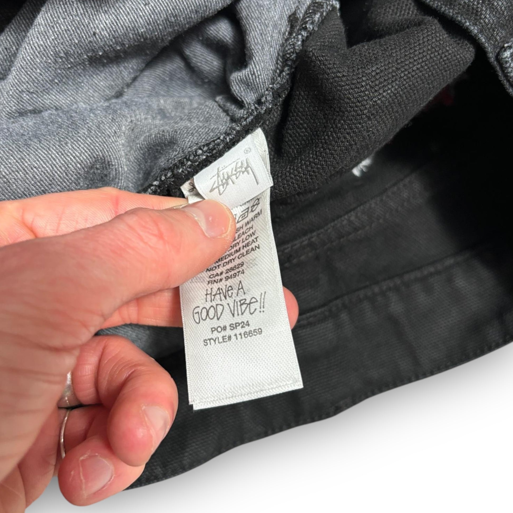 Baggy Black Stussy Jeans (32")