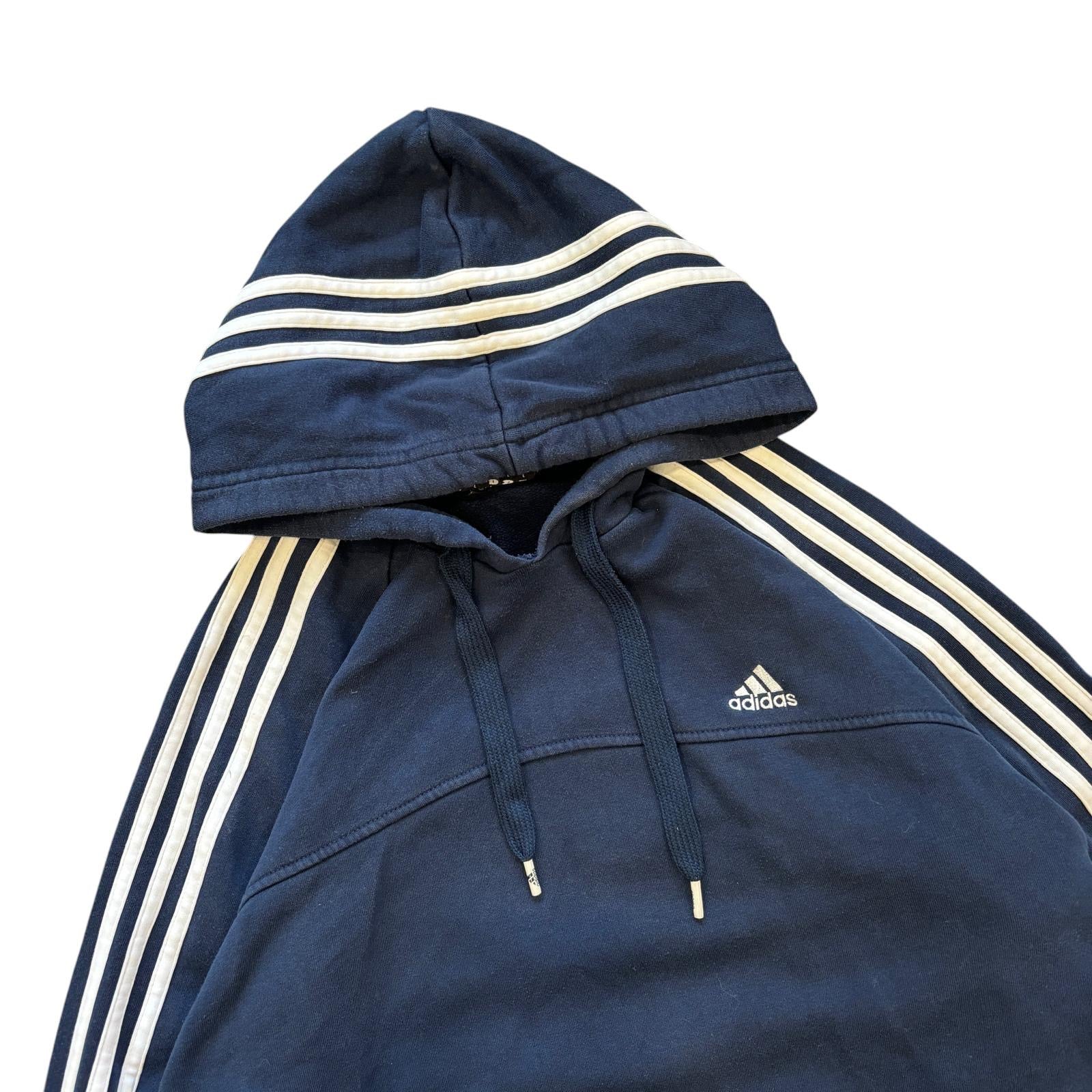 00s Grey Adidas Essentials Hoodie (L)