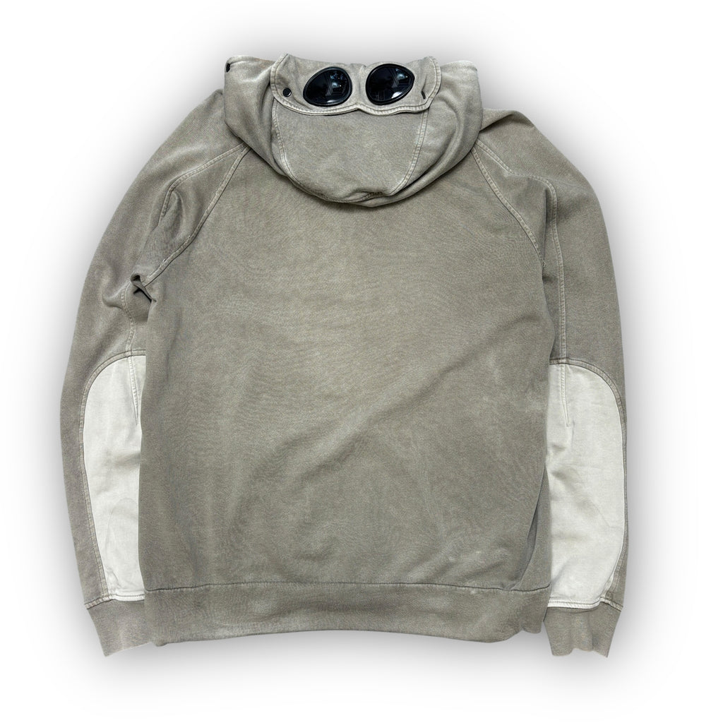 Khaki C.P Company Side Zip Hoodie (M)