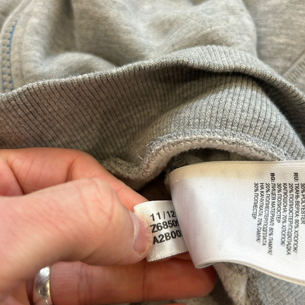 Adidas Three Stripe Grey Hoodie (M)