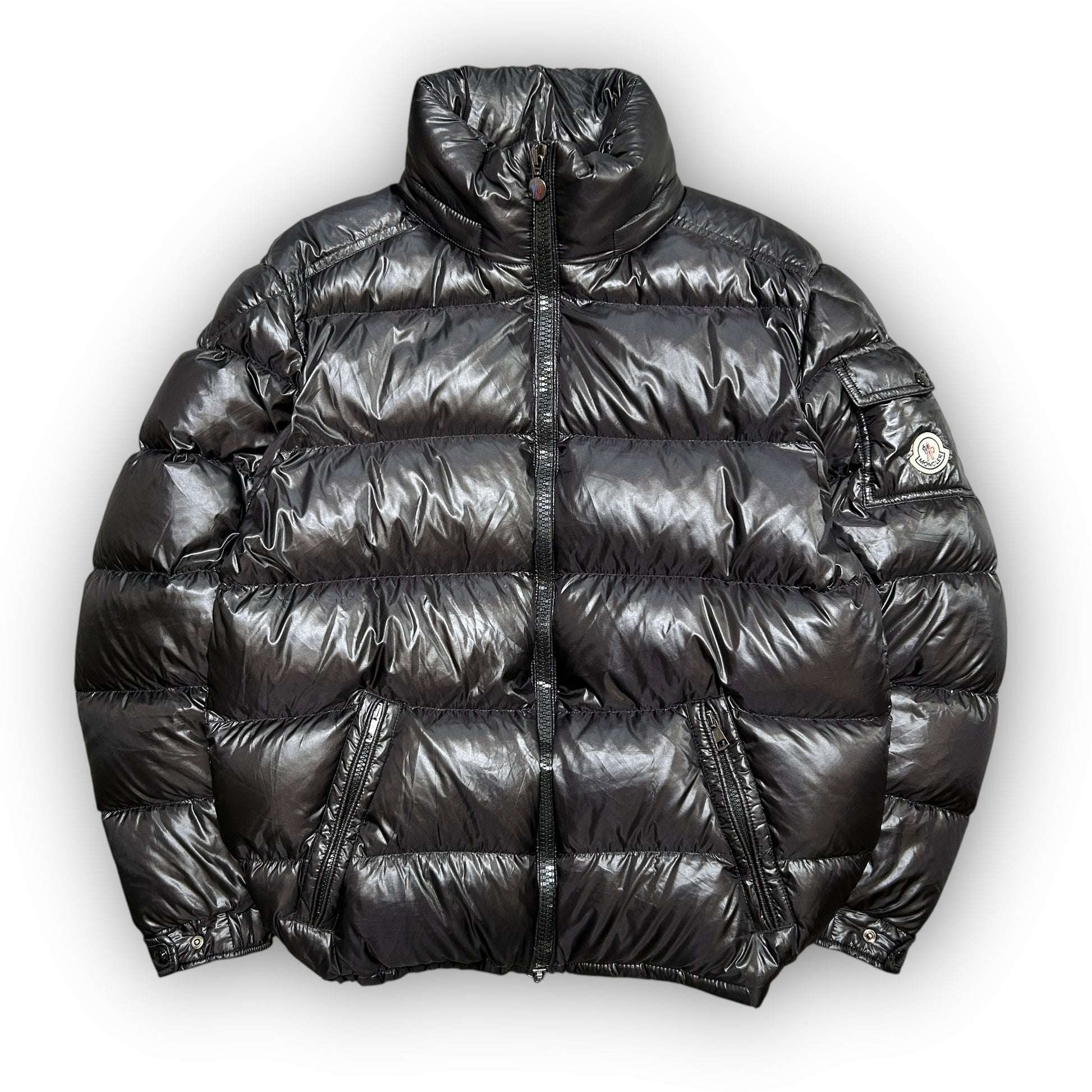 Black Moncler Maya Puffer Coat (L)