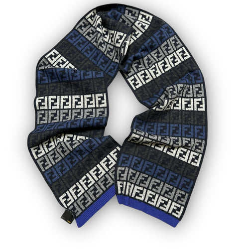 Navy Fendi Monogram Scarf