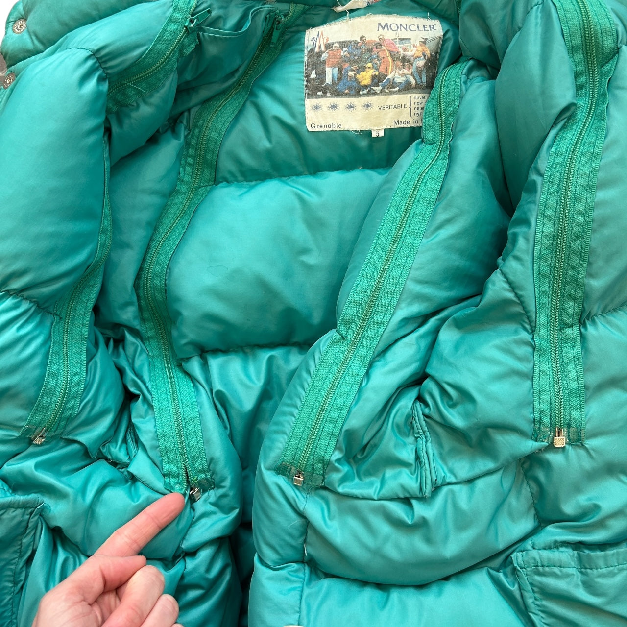 80s Moncler Blue Puffer Coat (XL)