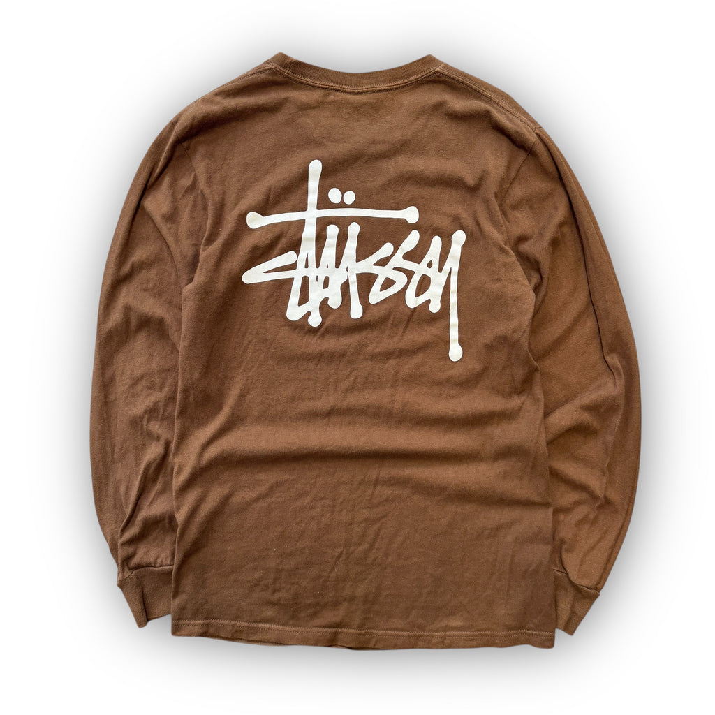 Brown Stussy Longsleeve T-Shirt (S)