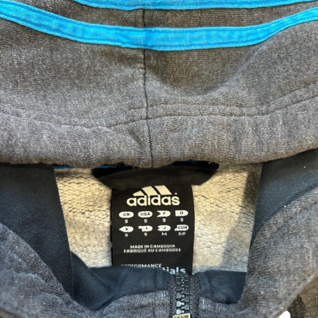 00s Grey Adidas Essentials Hoodie (S)