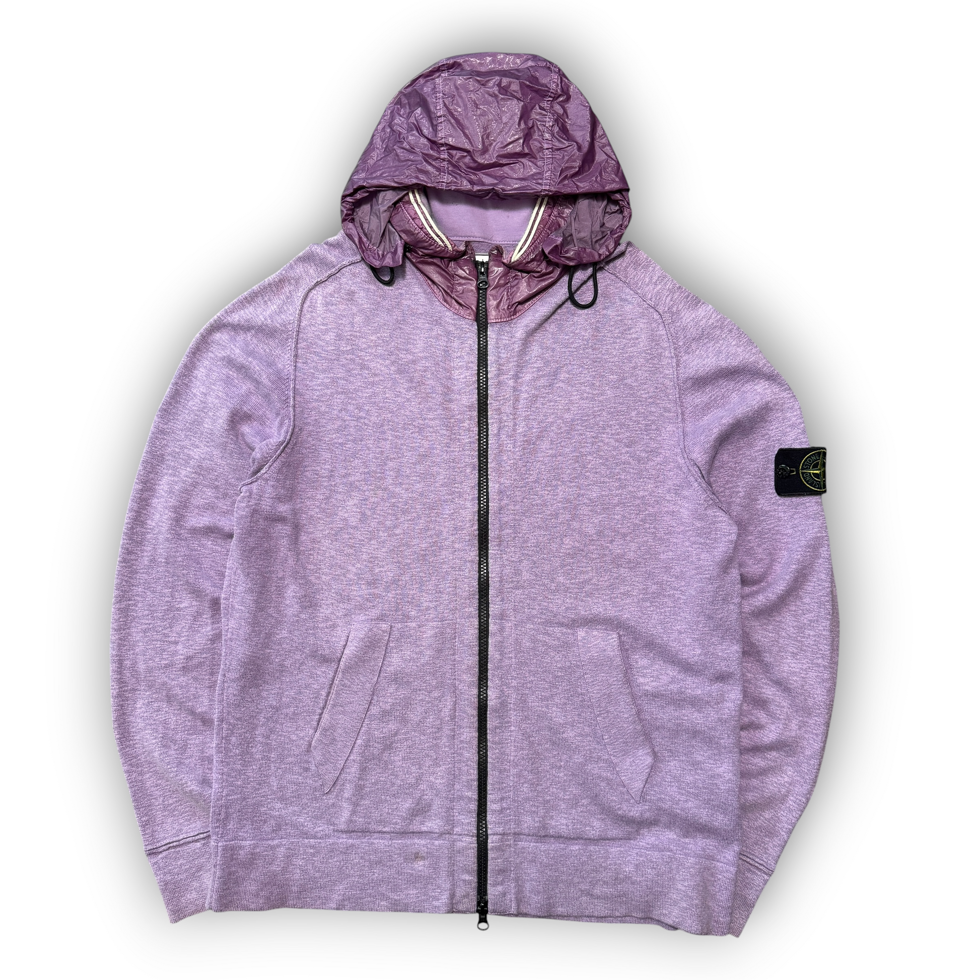 Stone Island Wool Zip Up Hooded Jumper (XL)