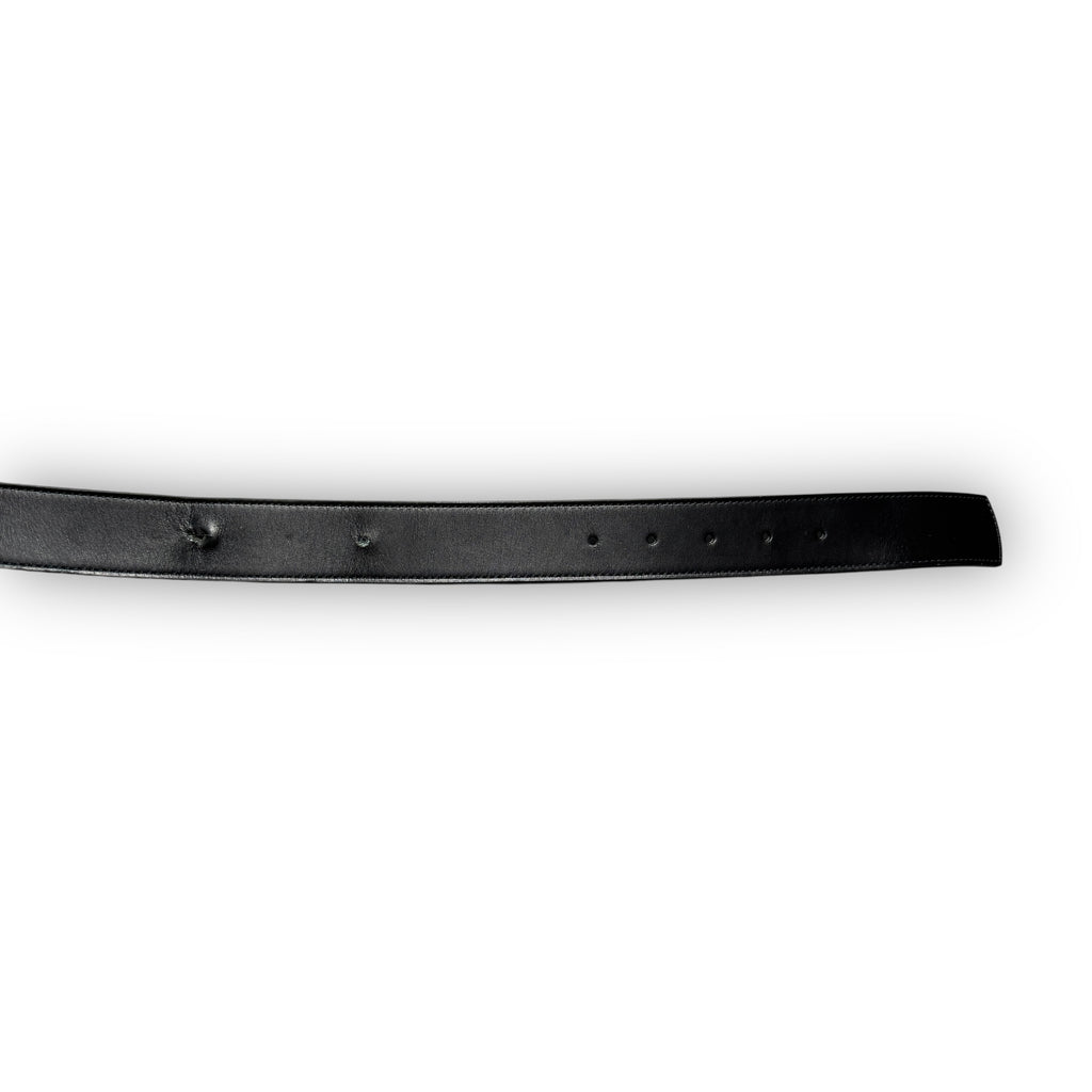 Black Leather Ferragamo Belt