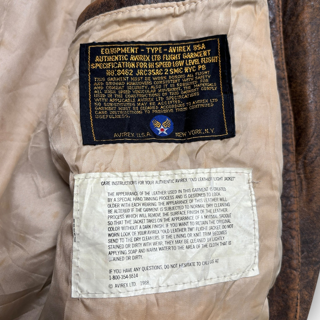 1988 Avirex 'Lucky Strike' Leather Jacket (S)
