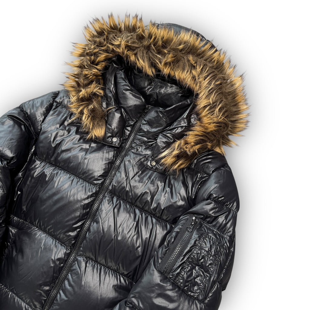 Black Japanese Fur Puffer Coat (L)