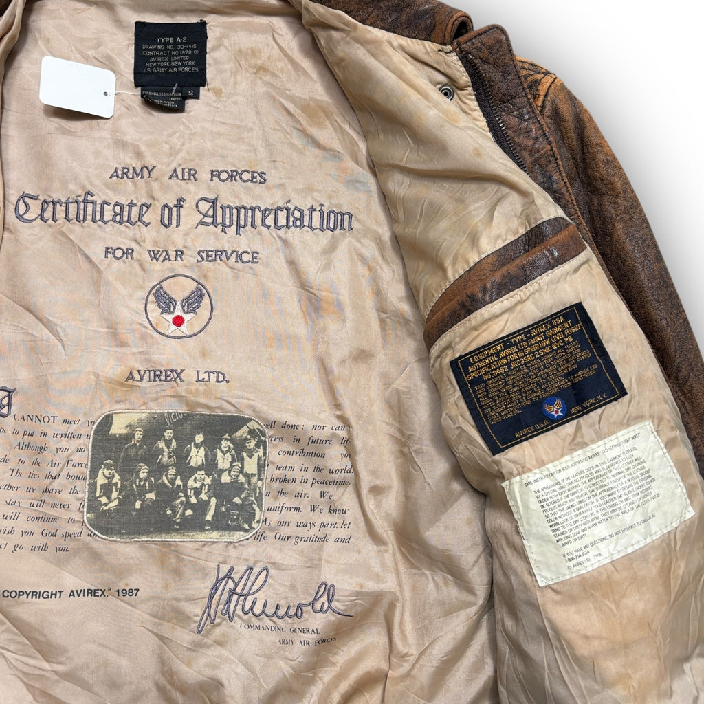 1988 Avirex 'Lucky Strike' Leather Jacket (S)