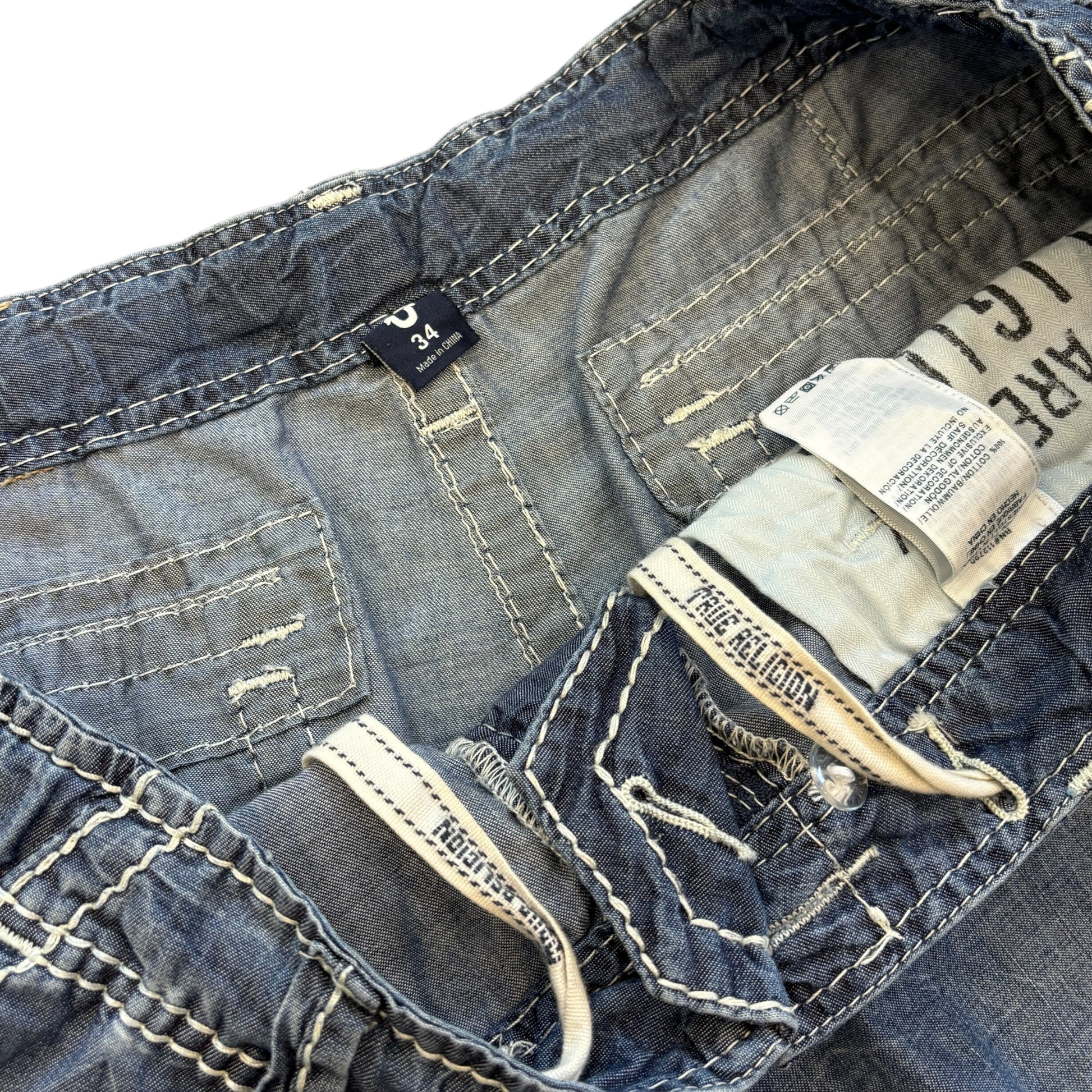True Religion Contrast Stitch Shorts (34W)