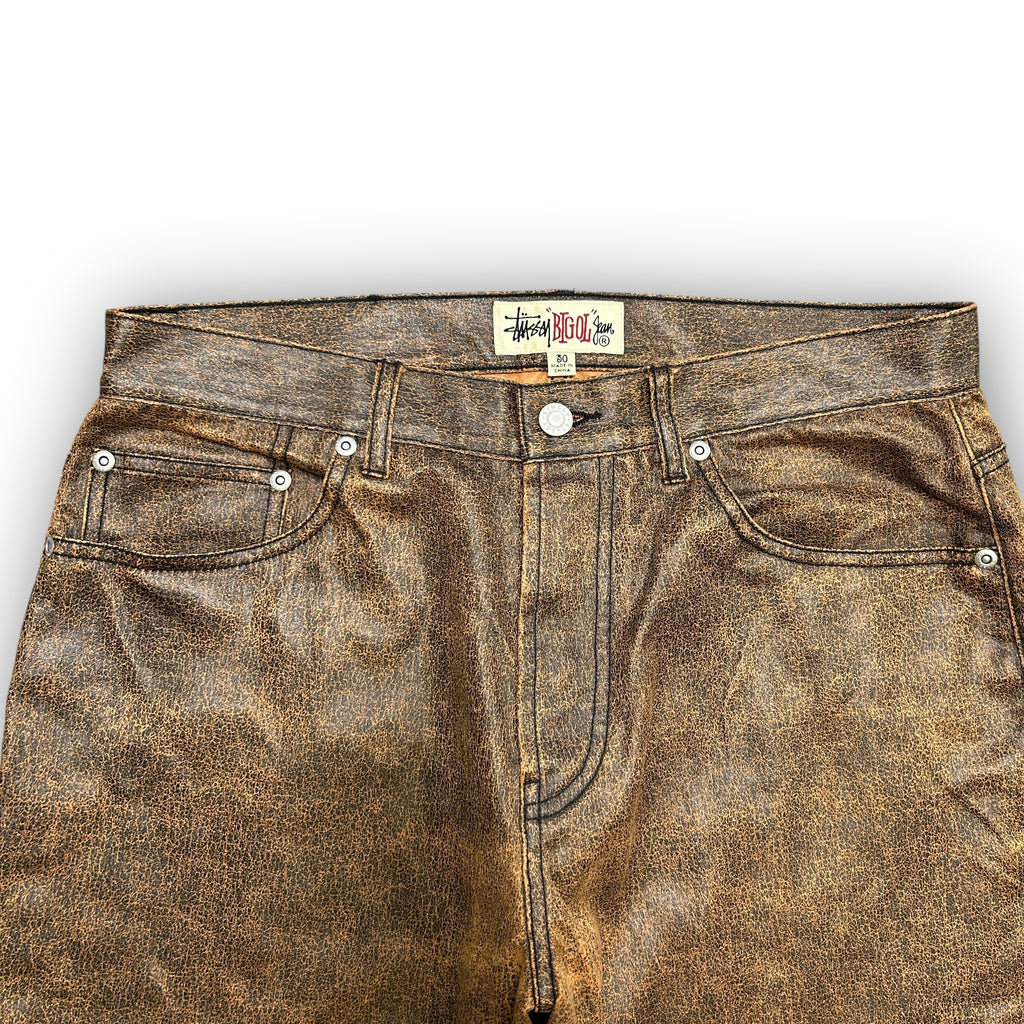 Stussy Faux Leather Big Ol' Jeans (32")