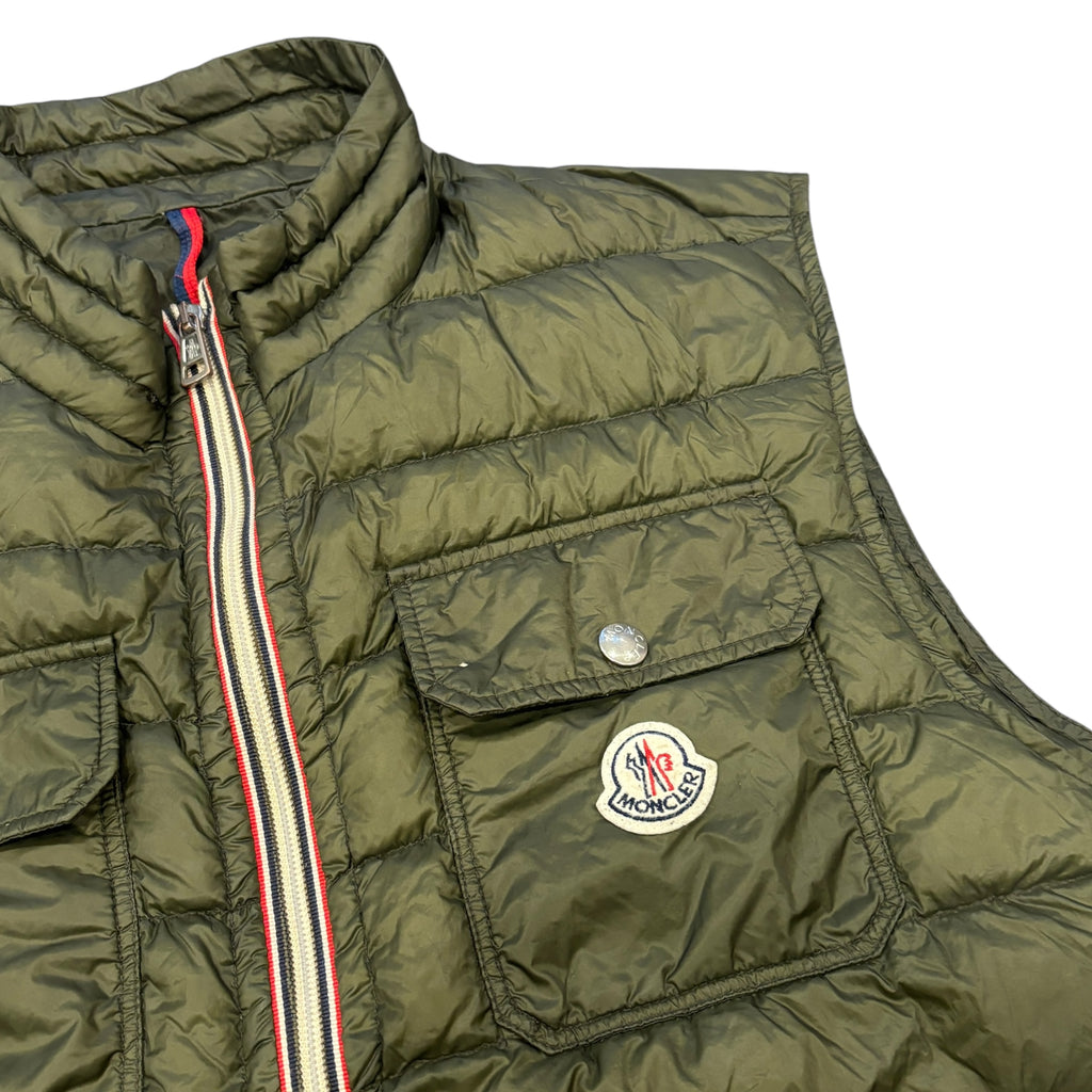 Moncler Khaki Padded Gilet (L)