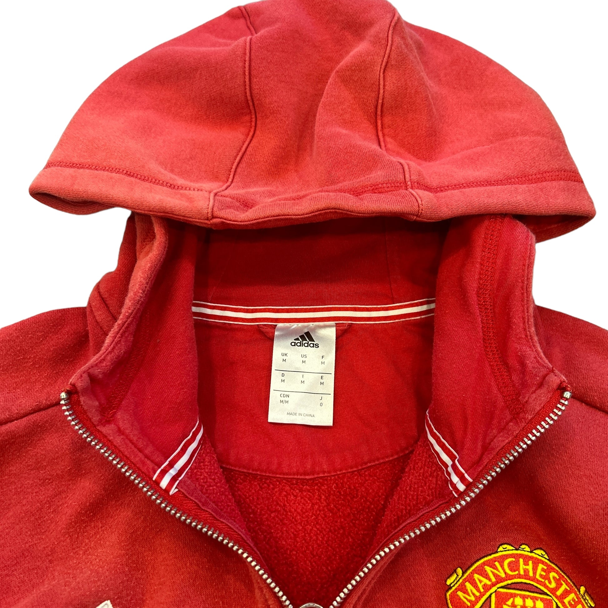 00s Manchester United Adidas Zip Up Training Hoodie (M)