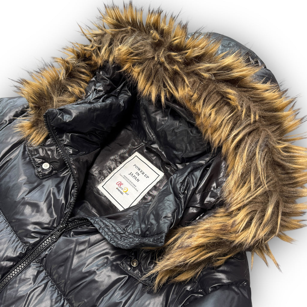 Black Japanese Fur Puffer Coat (L)