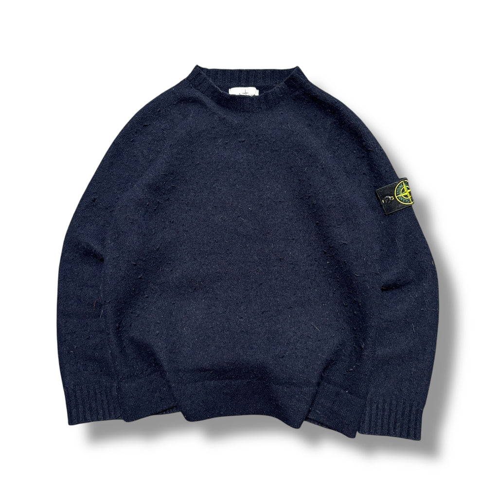 Navy Stone Island Wool Jumper (S)