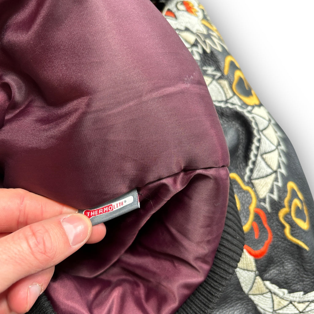 Avirex Leather Bomber Jacket (M)