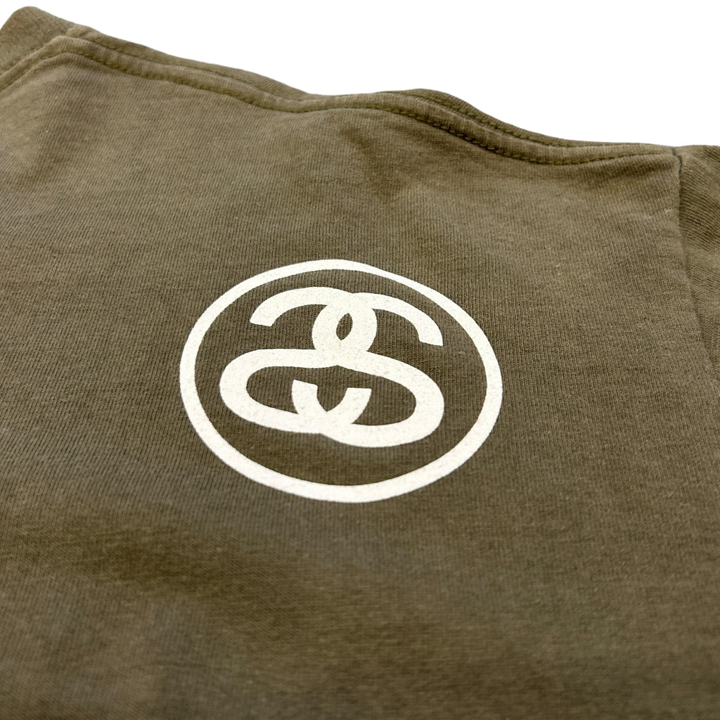 Vintage Stussy Khaki Graphic Tshirt (XL)