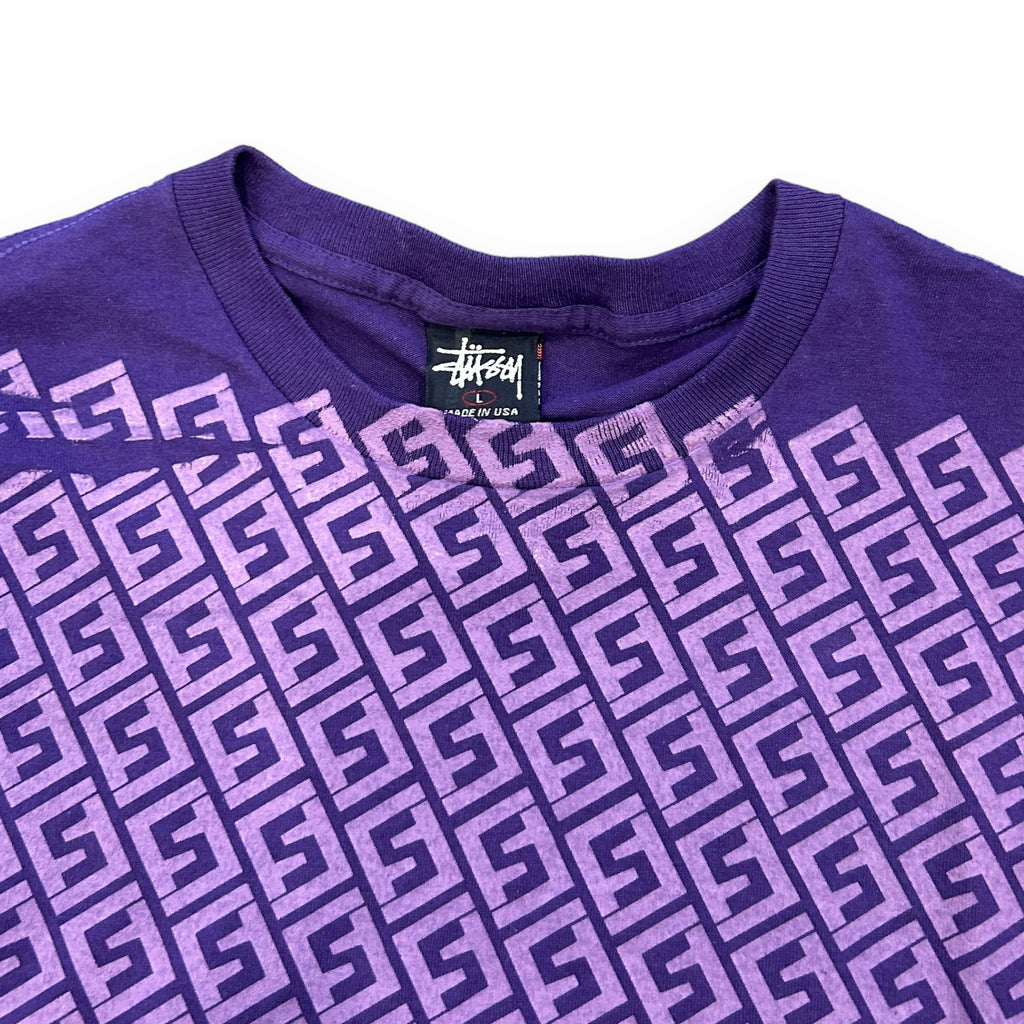 90s Stussy Fendi Purple Monogram Tshirt (L)