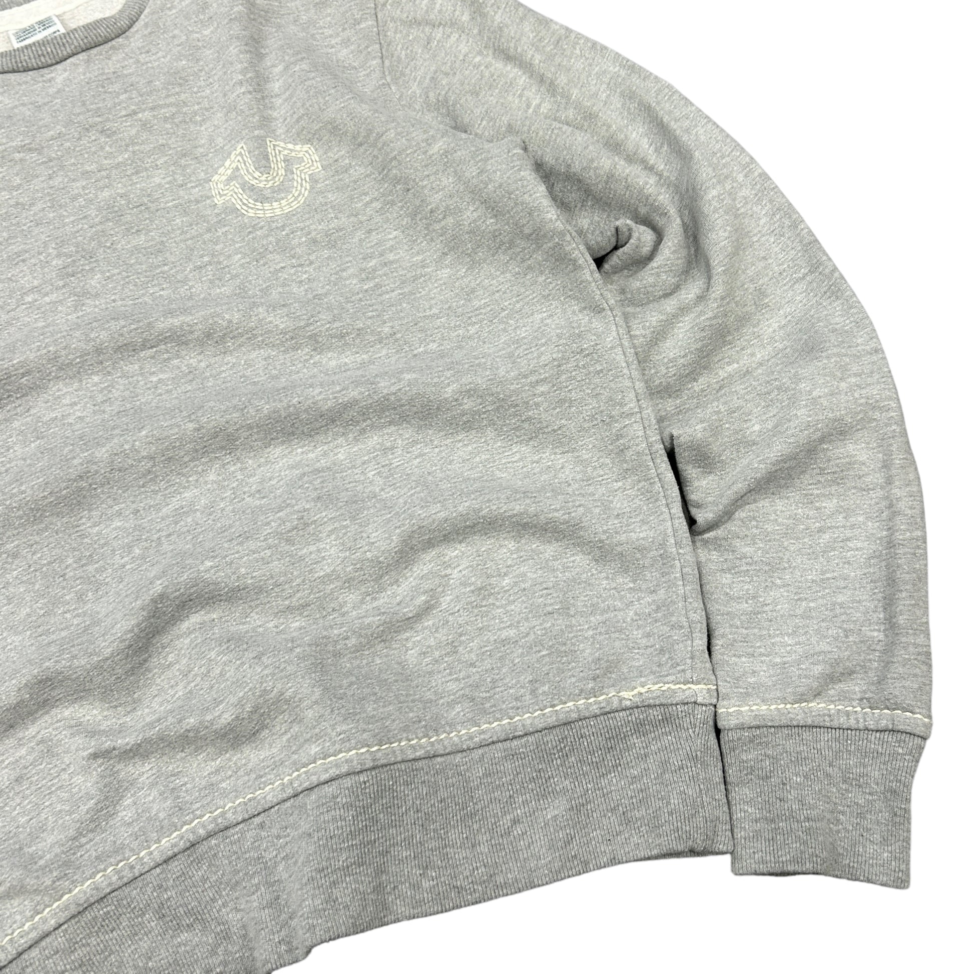 Grey True Religion Contrast Stitch Sweatshirt (M)