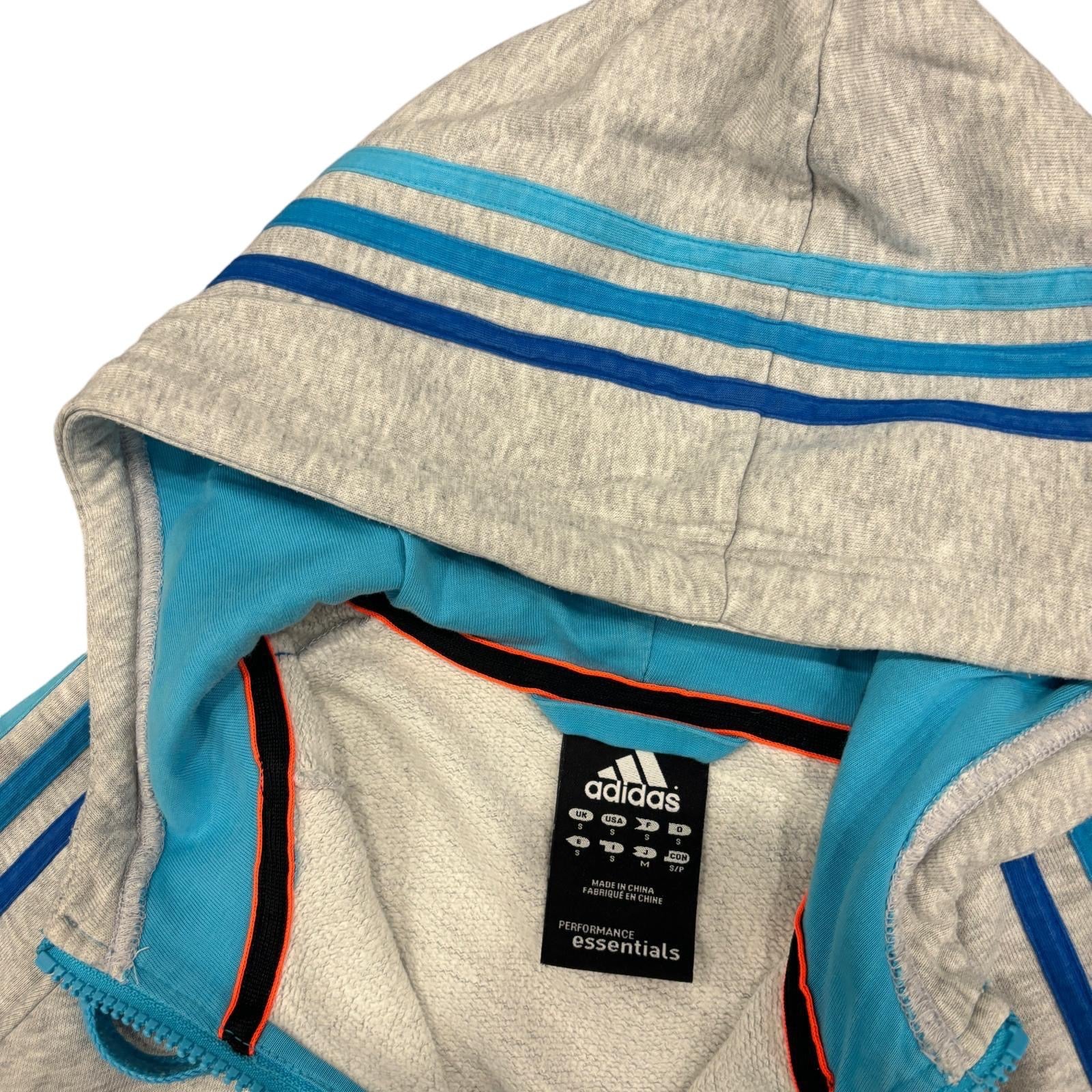 00s Grey Adidas Essentials Hoodie (S)