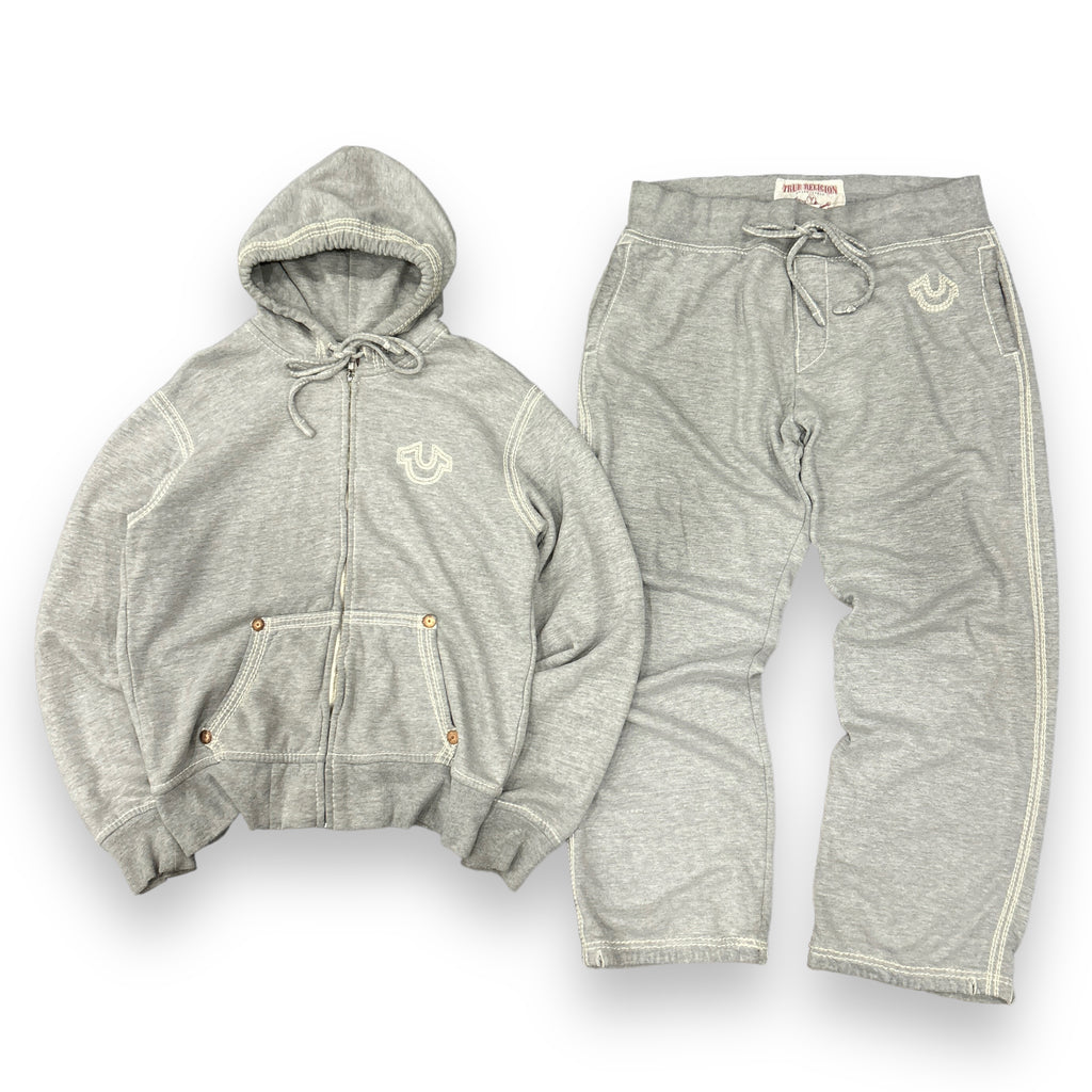 GREY TRUE RELIGION TRACKSUIT