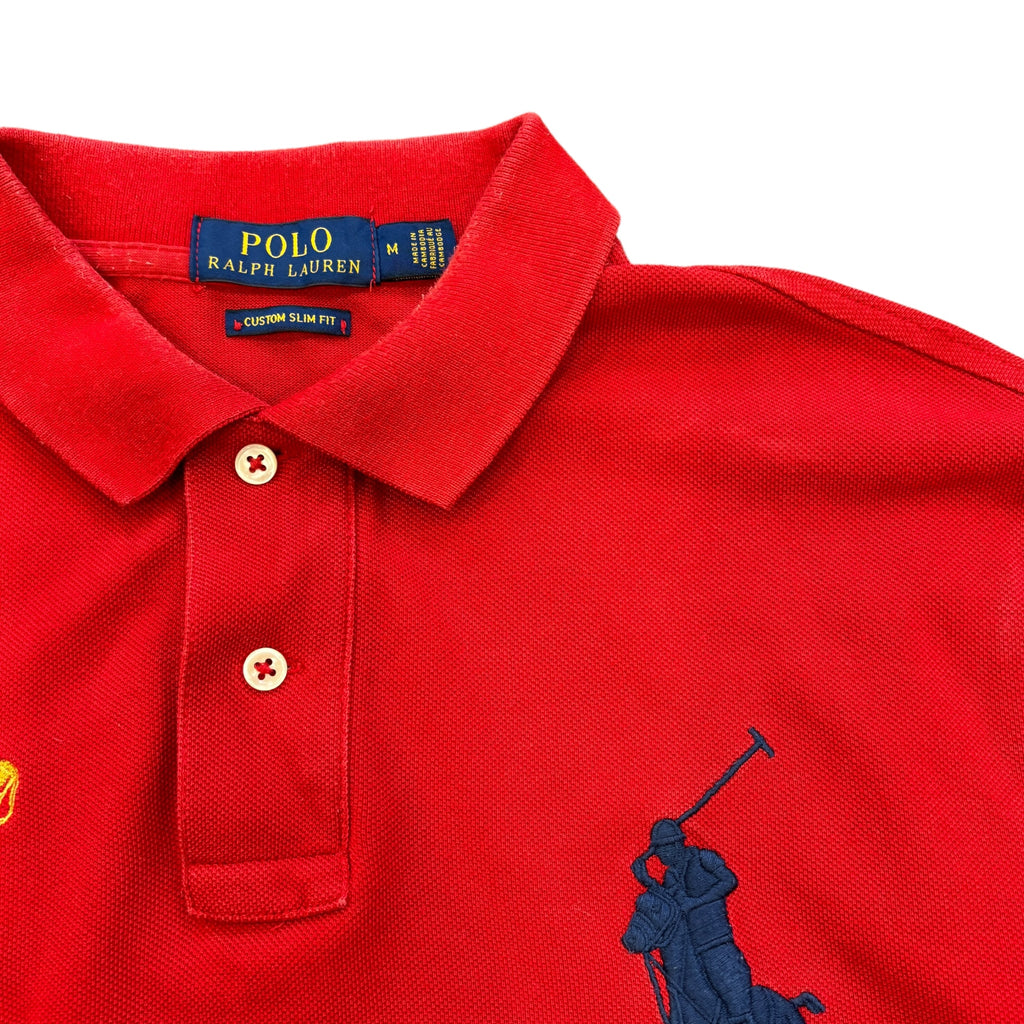 Red Ralph Lauren Polo Shirt (M)