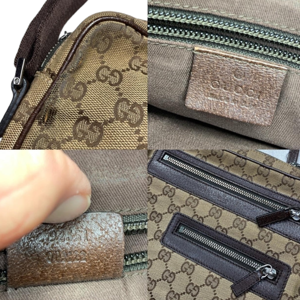 Authentic Gucci GG Monogram Cross Body Messenger Bag