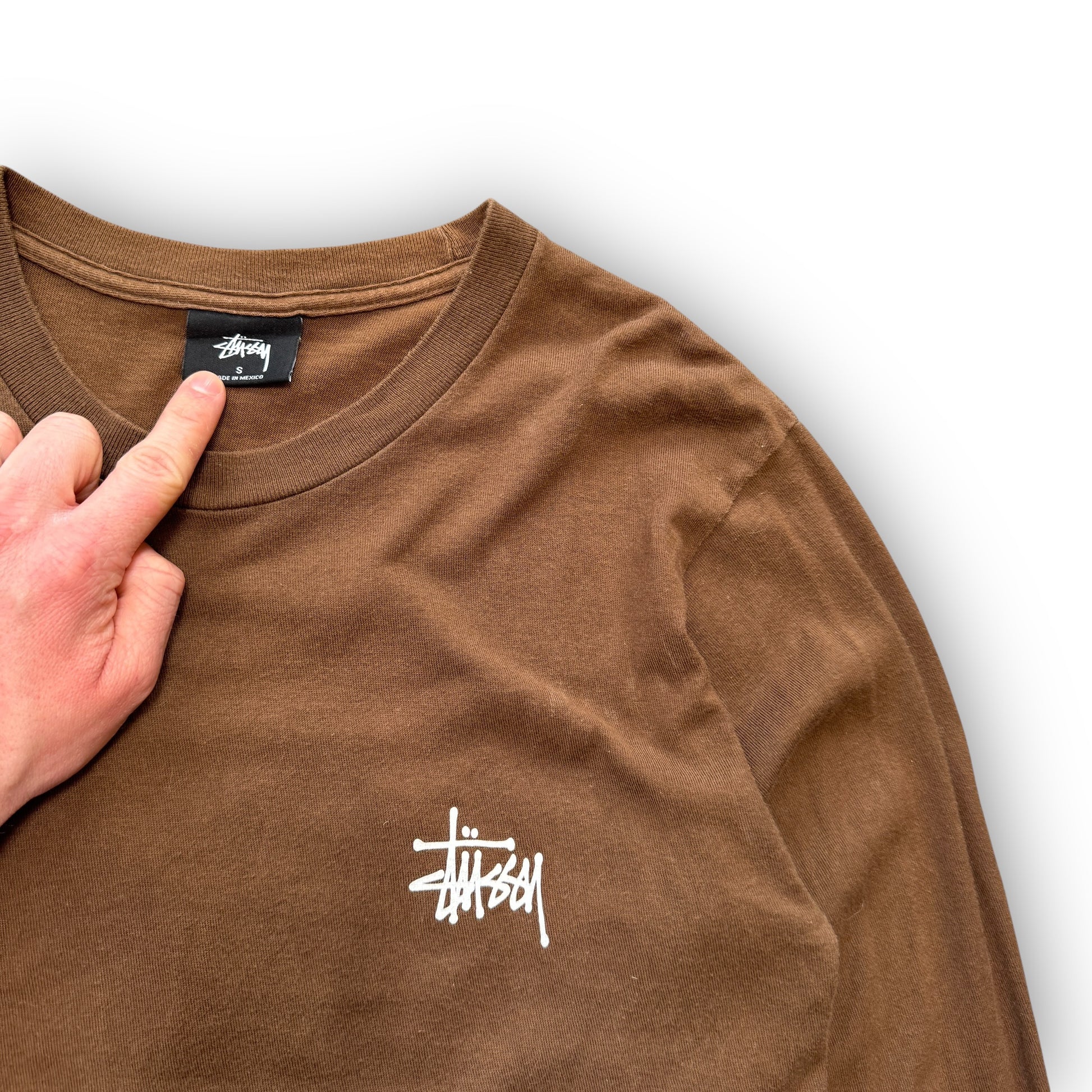 Brown Stussy Longsleeve T-Shirt (S)