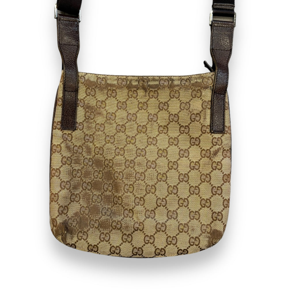 Authentic Vintage Gucci GG Monogram Crossbody Messenger Bag
