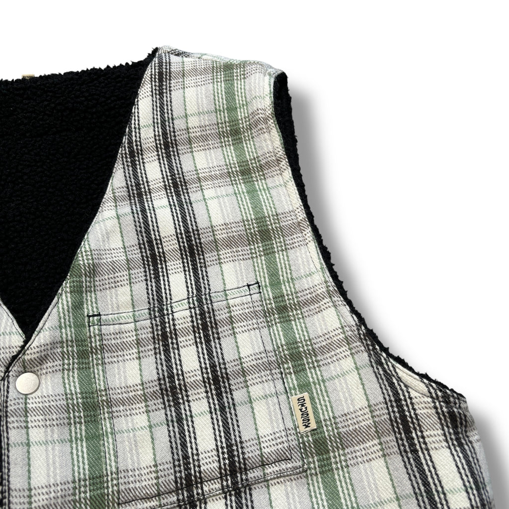 Stussy Reversible Plaid Gilet (M)
