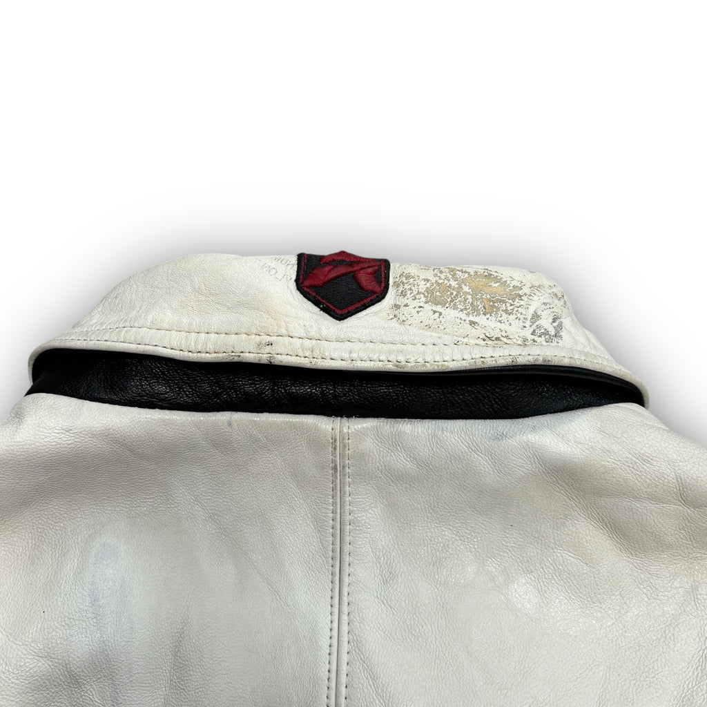 1990 Avirex Ice Tigers Leather Jacket (L)