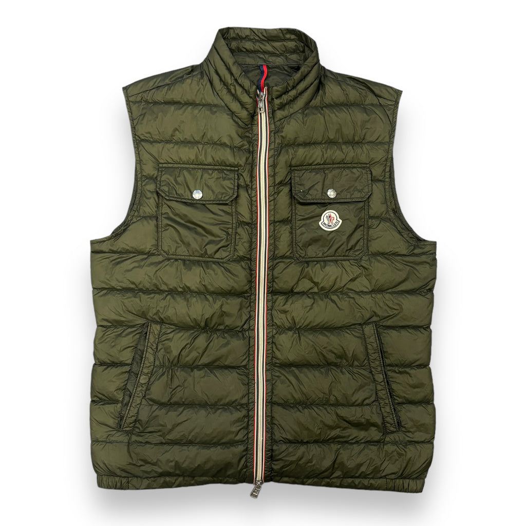 Moncler Khaki Padded Gilet (L)