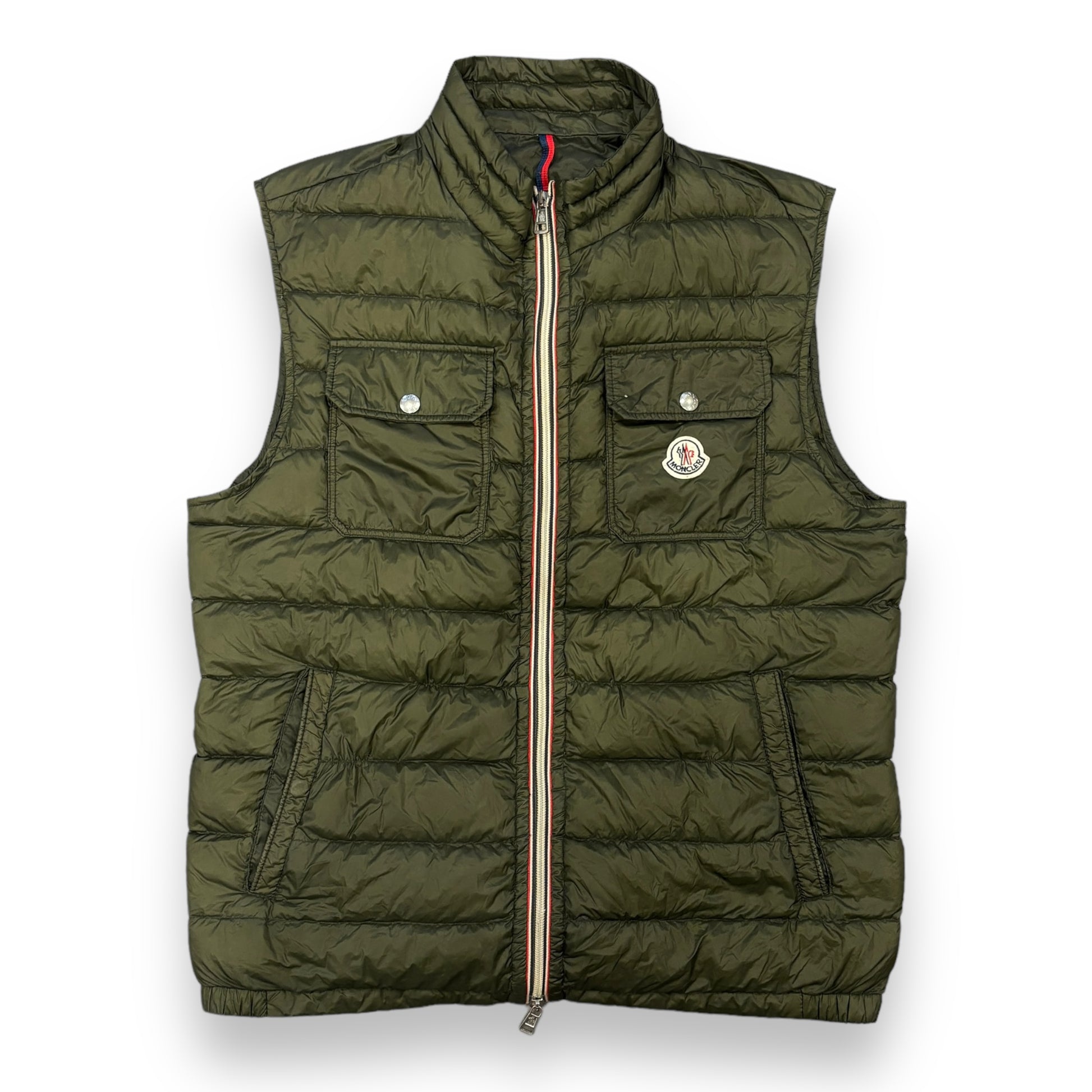 Moncler Khaki Padded Gilet (L)
