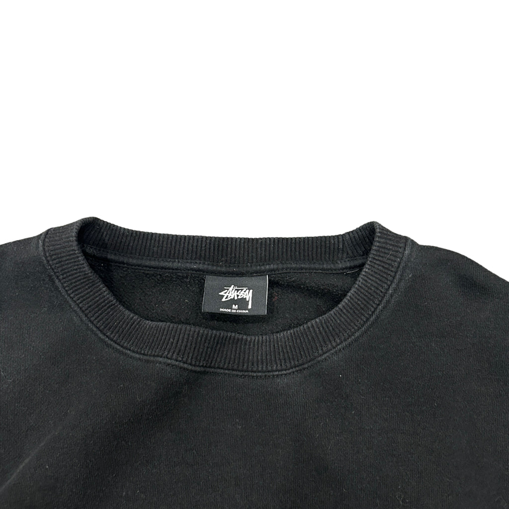 Black Stussy Spellout Sweatshirt (M)