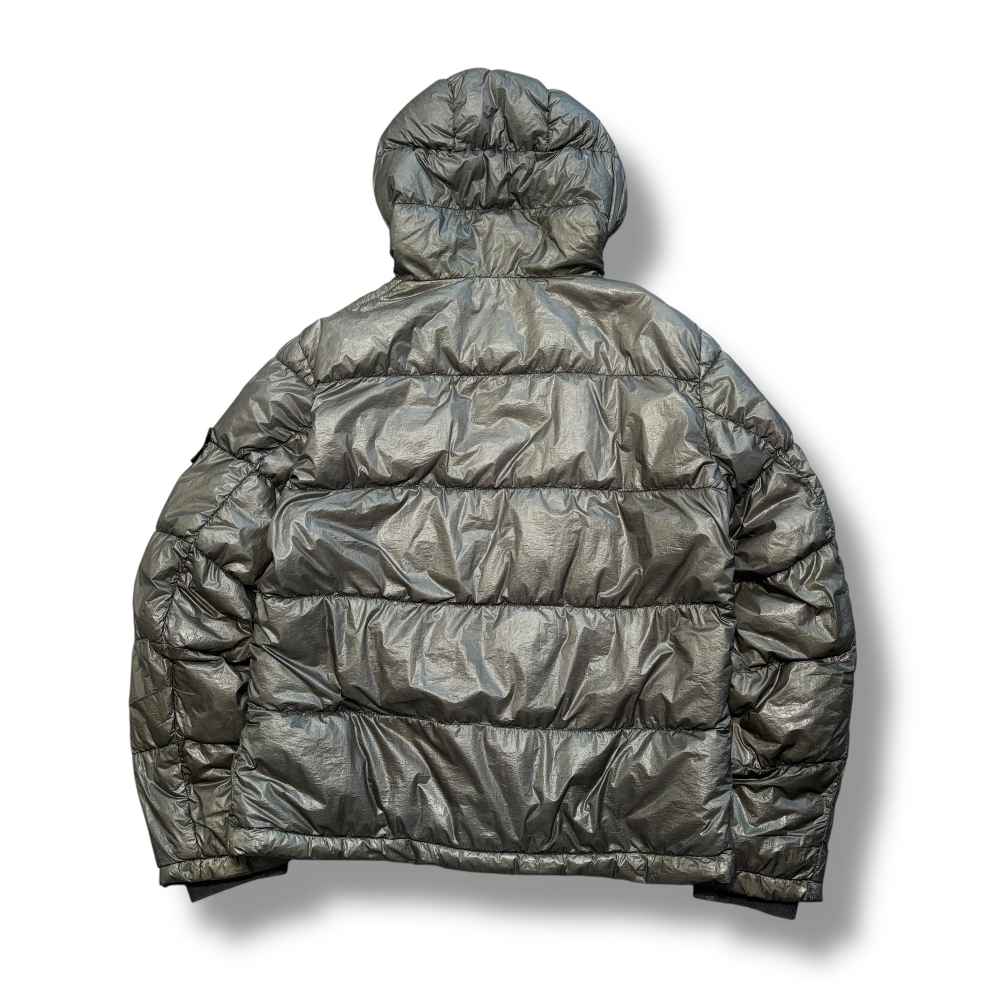 Stone Island Gunmetal Khaki Garment Dyed Down Jacket (XL)
