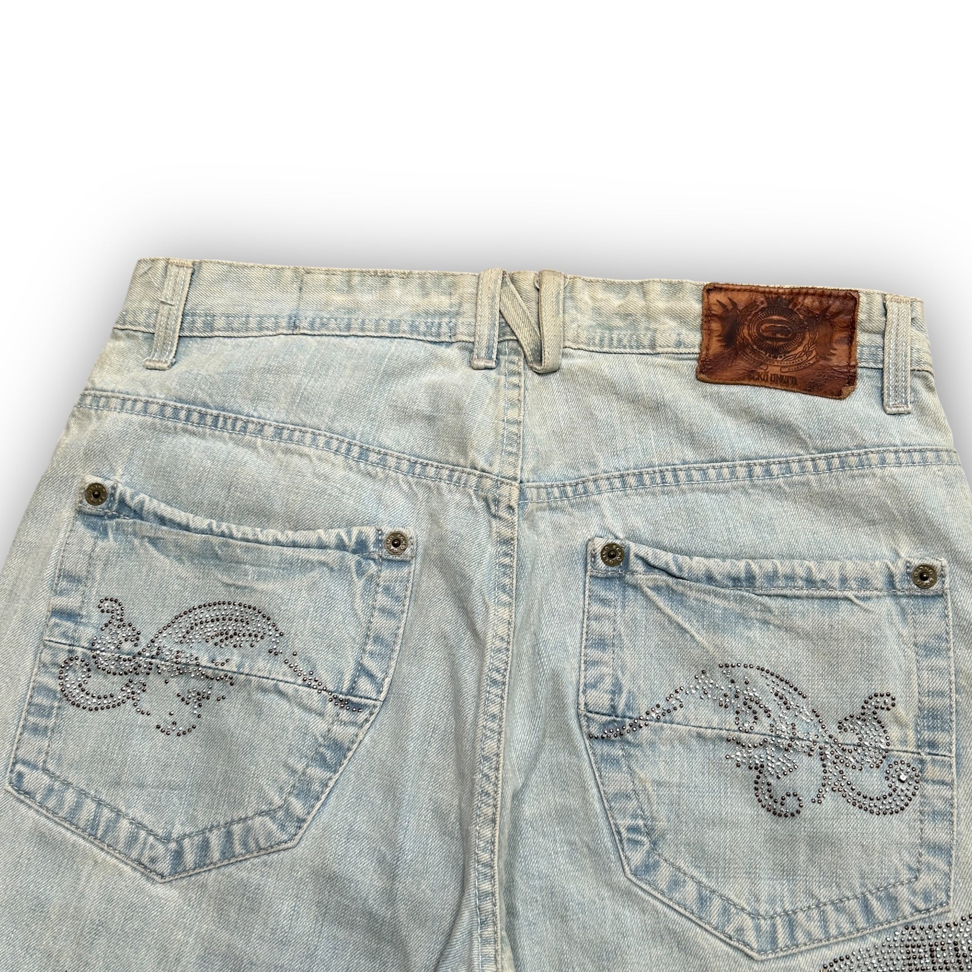 00s Ecko Unltd Rhinestone Baggy Jorts (32")