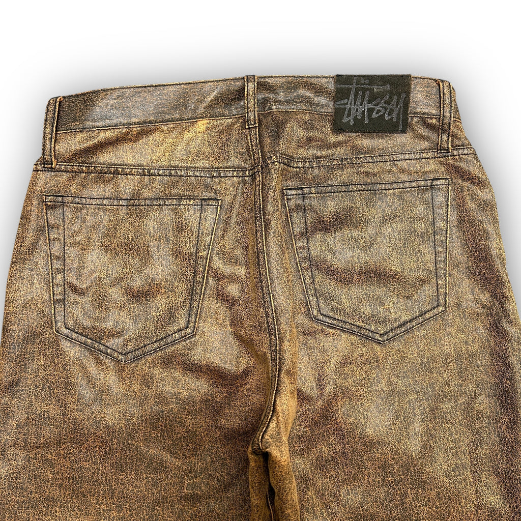 Stussy Faux Leather Big Ol' Jeans (32")