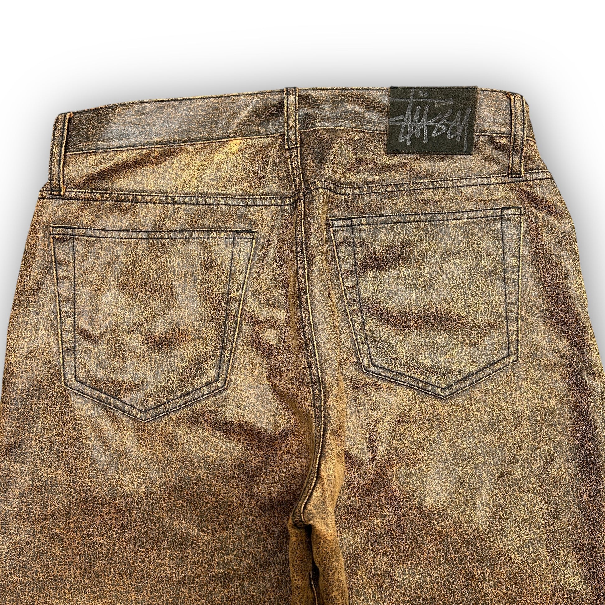 Stussy Faux Leather Big Ol' Jeans (32")