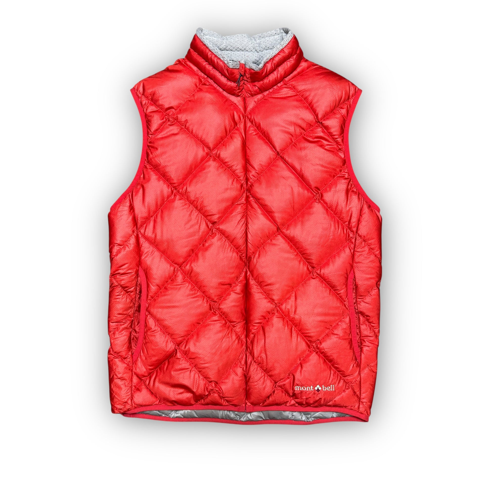 Red Montbell Diamond Stitch Puffer Gilet (M)
